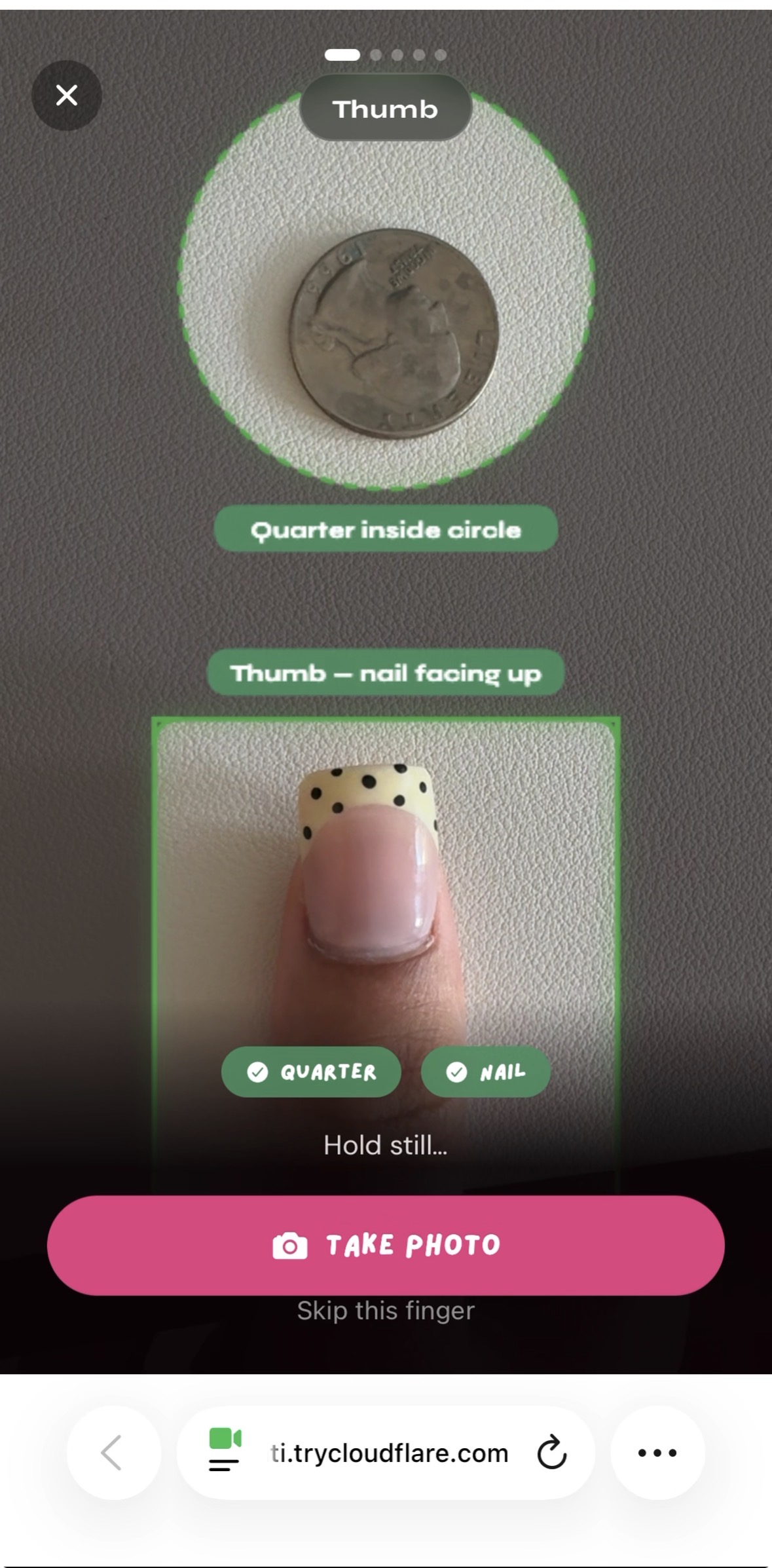 Live nail scanning with computer vision